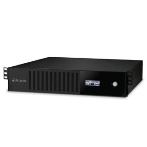 ATLANTIS A03-HP3001-RC UPS 3000VA (1800W) SERVER RACK-2U SINEWAVE LINE INTERACTIVE CON AVR BOOST E BUCK LCD 3 BATTERIE 12V 10Ah 8 X IEC